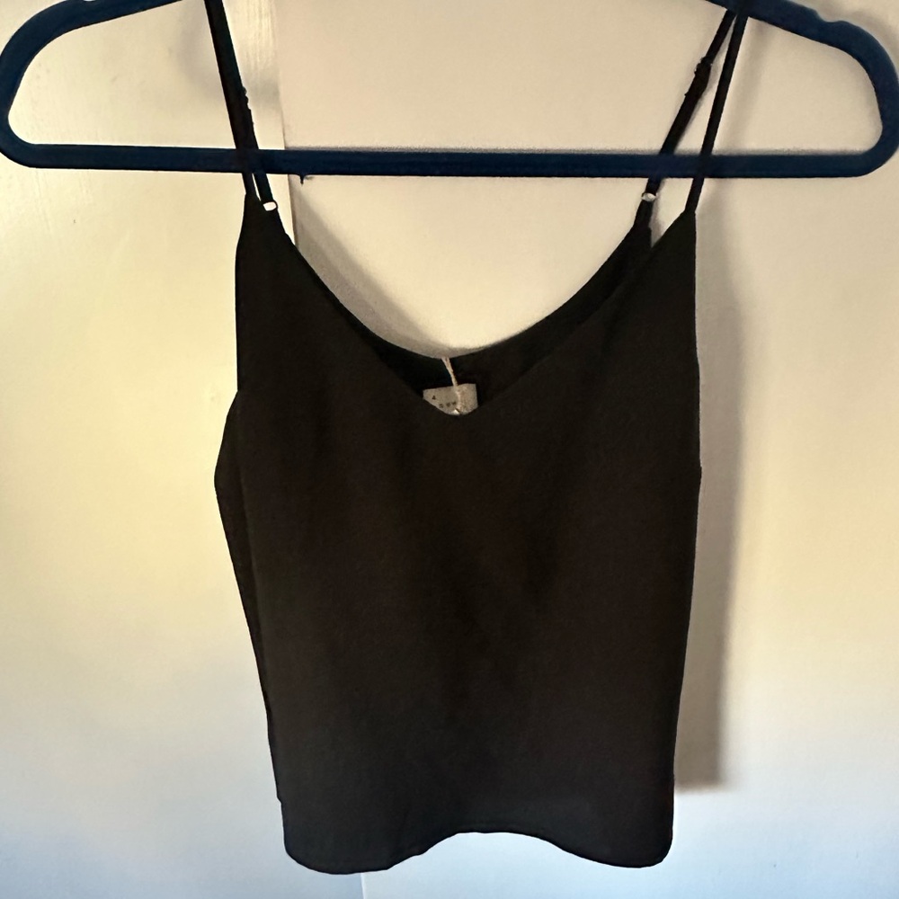 a new day — black tank top